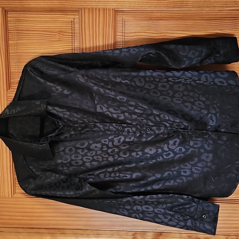 SHEIN Black Animal Print Shirt
